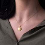 Μενταγιόν Κωνσταντινάτο με Σταυρό – 9Κ Χρυσό - Image 2