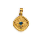 Konstantinato Rhombus Pendant with Eye – 9K Gold