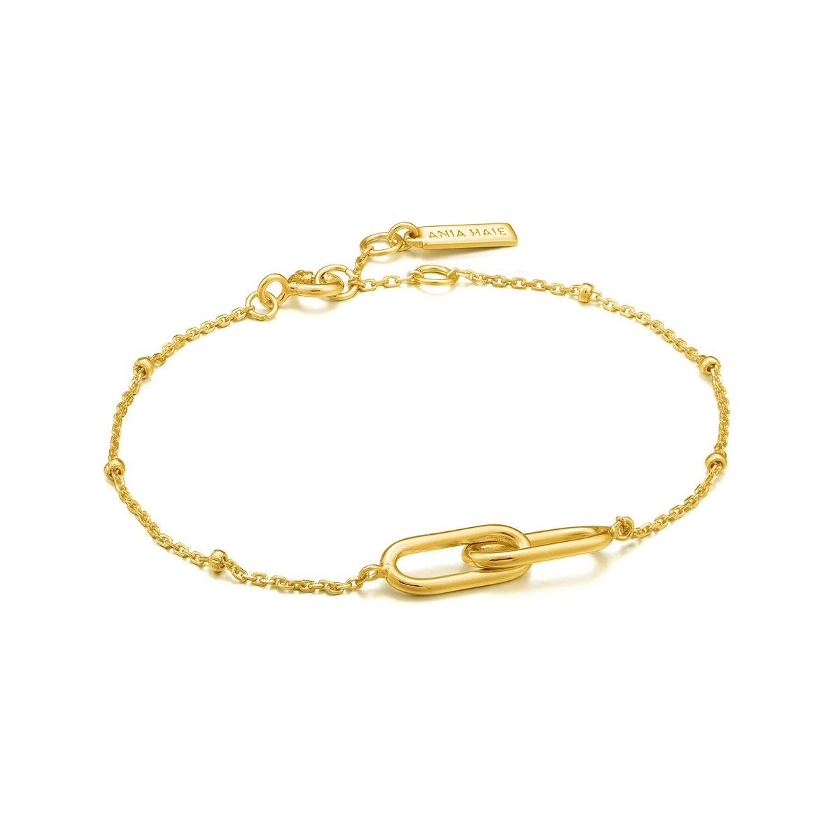 Ania Haie Gold Beaded Chain Link Bracelet