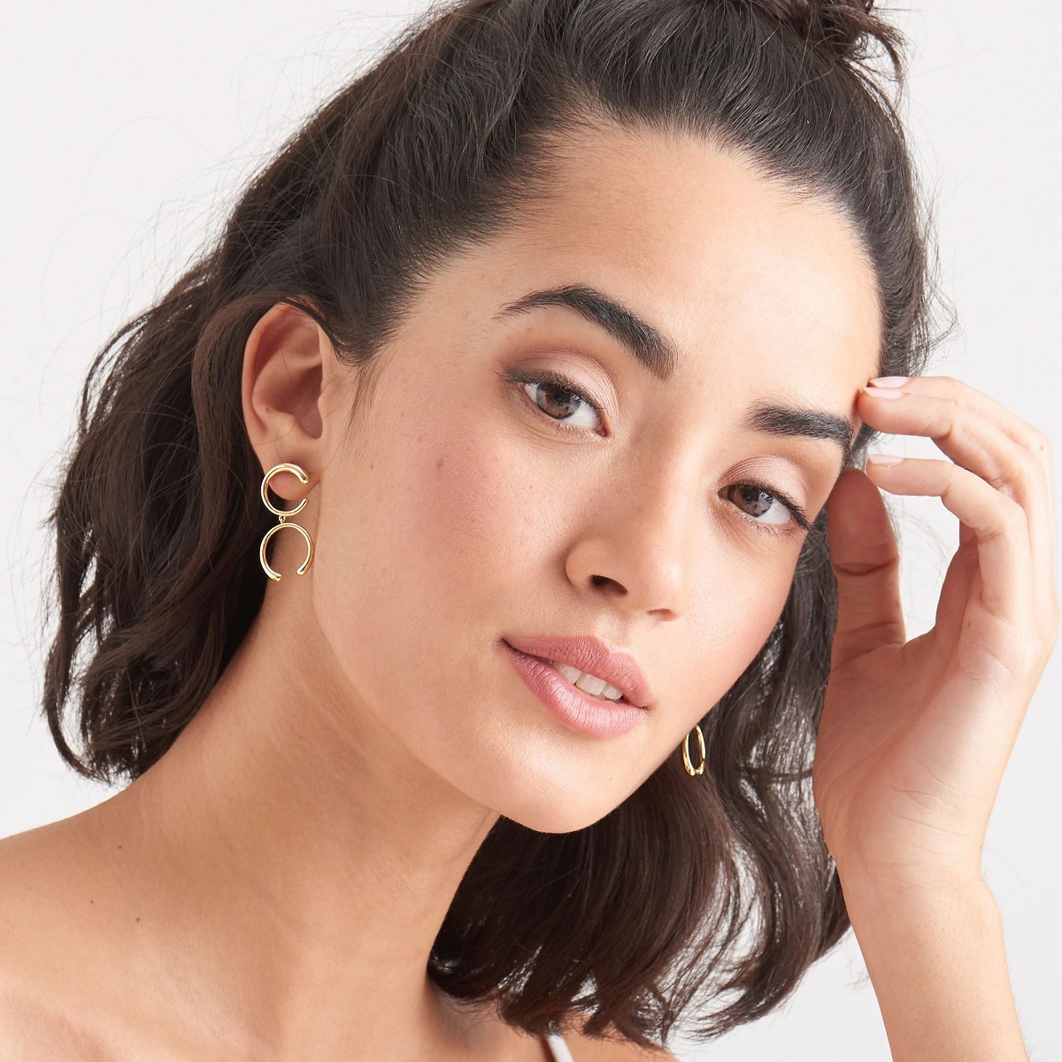 Ania Haie Gold Luxe Double Curve Earrings