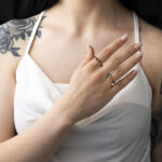 Δαχτυλίδι με Τουρμαλίνες - Ασήμι 925 Επιχρυσωμένο - Image 2