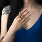925 Sterling Silver Ring with Diopside and Zircon - Image 2
