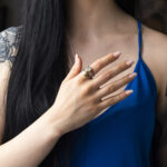 Δαχτυλίδι Aqua Marine και Pearl - Ασήμι 925 Επιχρυσωμένο - Image 2