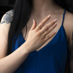 Δαχτυλίδι Κοχύλι με Ροδολίτη - Ασήμι 925 Επιχρυσωμένο - Image 2