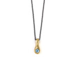 Drop Eye Gold Plated Necklace – 925 Sterling Silver