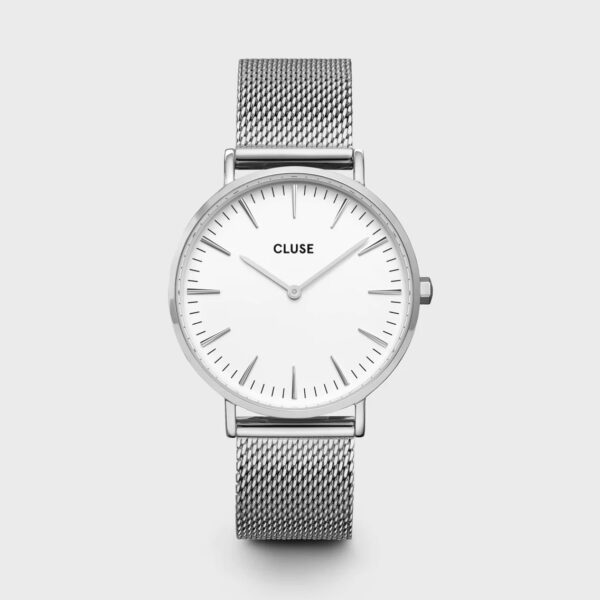 Cluse Boho Chic Mesh White, Silver Colour
