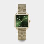 Cluse La Tétragone Mesh Green, Gold Colour