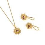 Κολιέ Ήλιος με Τουρμαλίνη – Επιχρυσωμένο Ασήμι 925 - Image 2