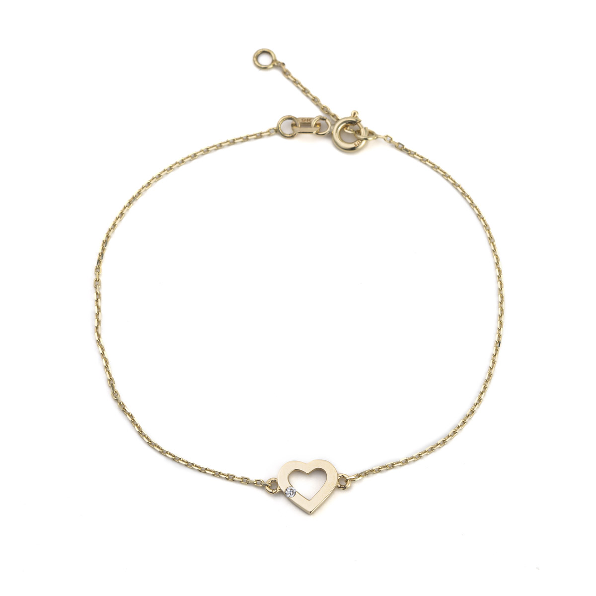 Heart Bracelet - 9K Gold