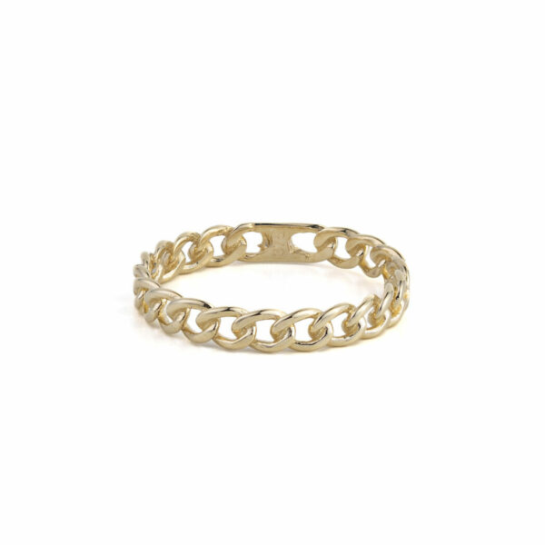 9K Gold Chain Ring