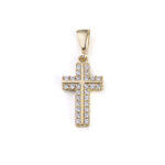 Zircon Cross – 9K Gold