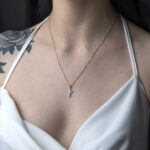 Μενταγιόν Σταυρός με Ζιργκόν - 9Κ Χρυσό - Image 2