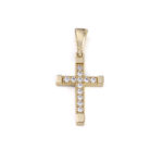 Zircon Cross – 9K Gold