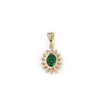Green Stone Pendant - 9K Gold - Image 3