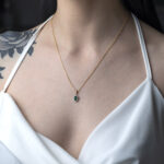Green Stone Pendant - 9K Gold - Image 2