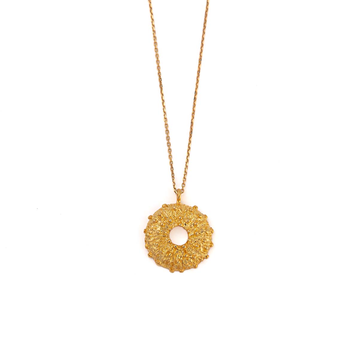 Sea Urchin Necklace – Gold Plated Silver 925