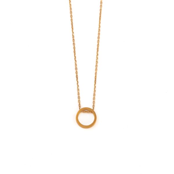 Simple Circle Necklace – Gold Plated Silver 925