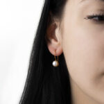 Round Pearl Dangle Earrings