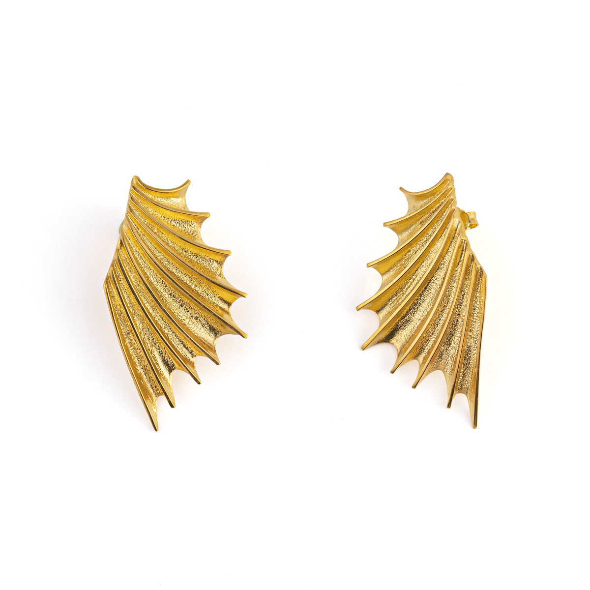 Wings Earrings - Gold Plated Silver 925