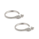 Silver Snake Hoop Earrings