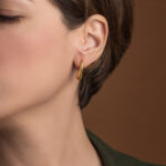 Two Color Earrings - Gold Plated Silver 925