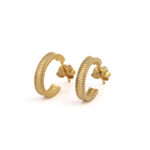 Gold Plated Flat Hoop Earrings