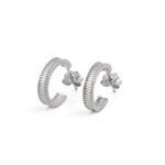 Silver Flat Hoop Earrings