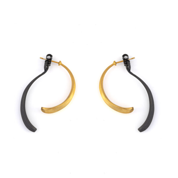 Two Color Earrings - Gold Plated Silver 925