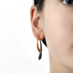 Two Color Earrings - Gold Plated Silver 925 - Image 2