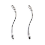 Curved bar Earrings - Silver 925