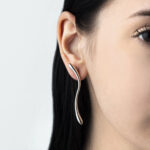 Σκουλαρίκια Κυματιστά - Ασήμι 925 - Image 2