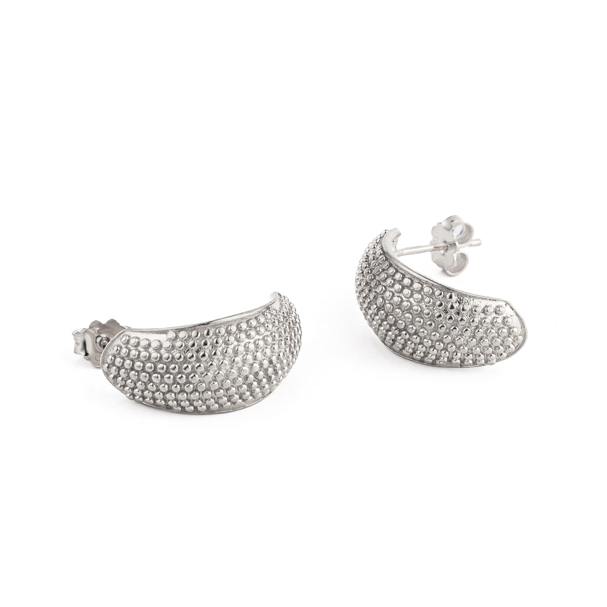 Curved Earrings - Silver 925