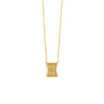 Zircon Gold Necklace - 9K Gold
