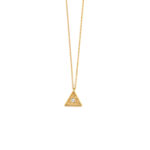 Triangle Zircon Necklace - 9K Gold