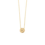 Circle Necklace with Zircon - 9K Gold - Image 2