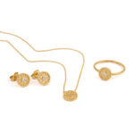 Circle Necklace with Zircon - 9K Gold - Image 3