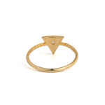 Triangle Zircon Ring - 9K Gold - Image 2