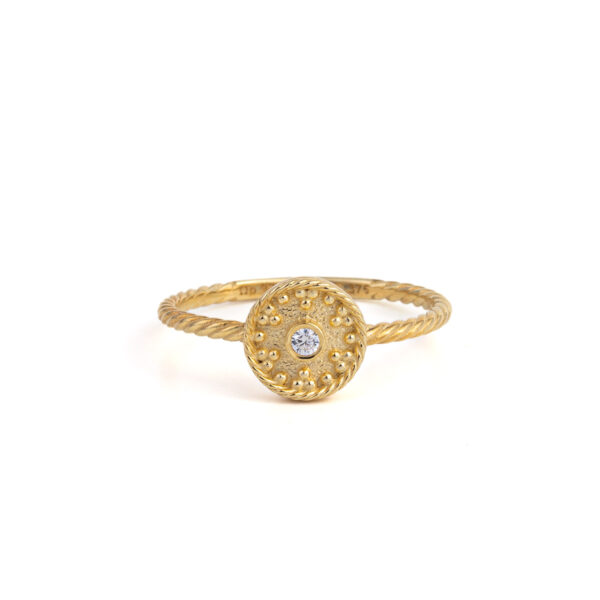 9K Gold Zircon Ring