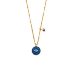 Sterling silver Chain Necklace with Eye and Crown
