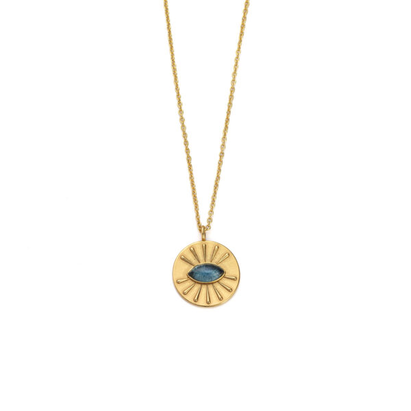 Sterling silver Round Necklace with Eye