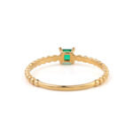 14k Gold Cubic Zirconia Square Ring - Image 3
