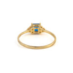 Dainty Blue Stone Ring - 14K Yellow Gold - Image 3
