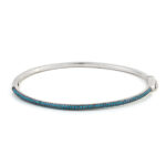 Blue Zircons Bangle Bracelet