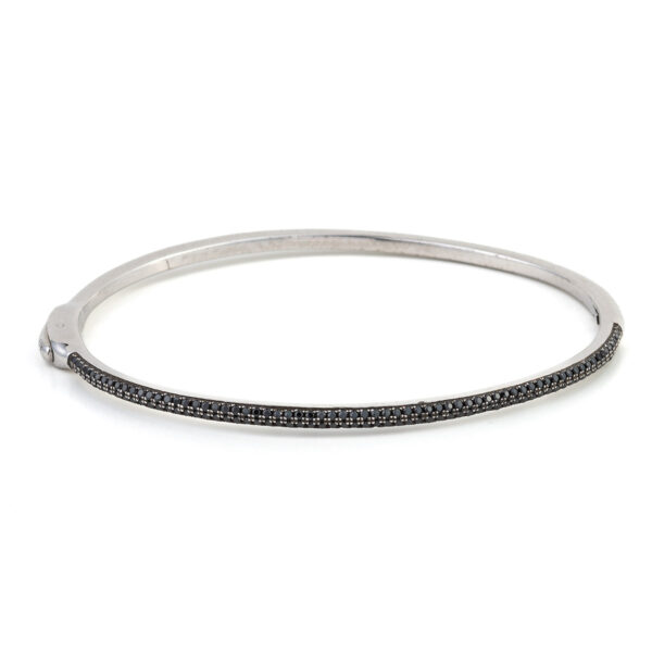 Black Zircons Bangle Bracelet