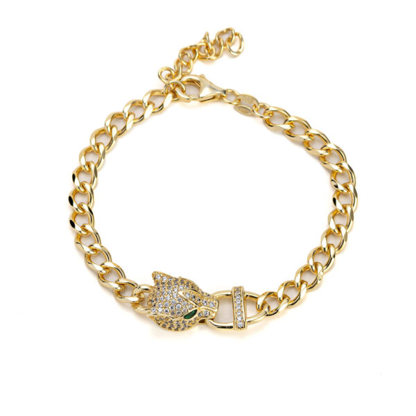 Lion Bracelet - Gold Plated Silver 925