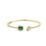 Adjustable Bracelet Green Cubic Zirconia