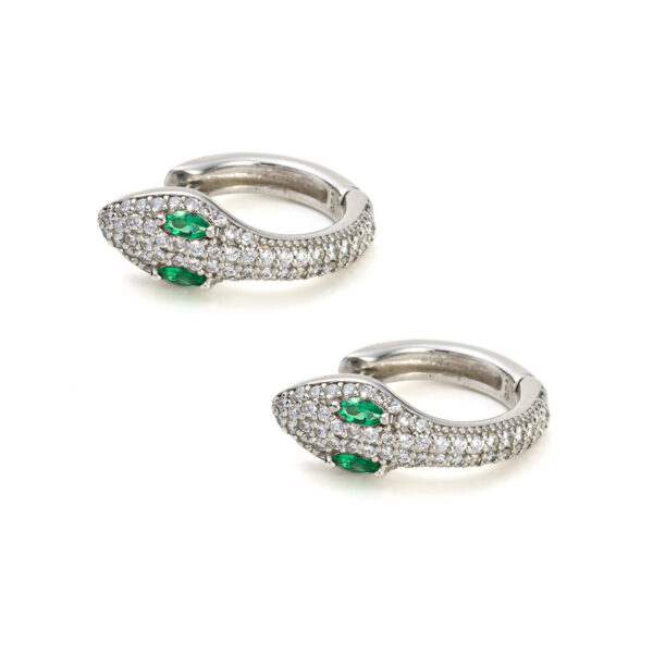 Snake Earrings with Zircon