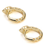 Σκουλαρίκια Φίδι με Πράσινα Μάτια – Επιχρυσωμένο Ασήμι 925 - Image 3