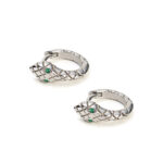 Green Eyed Snake Earrings