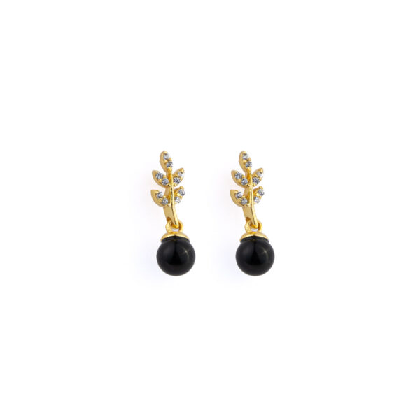 Zircon Leaf Earrings